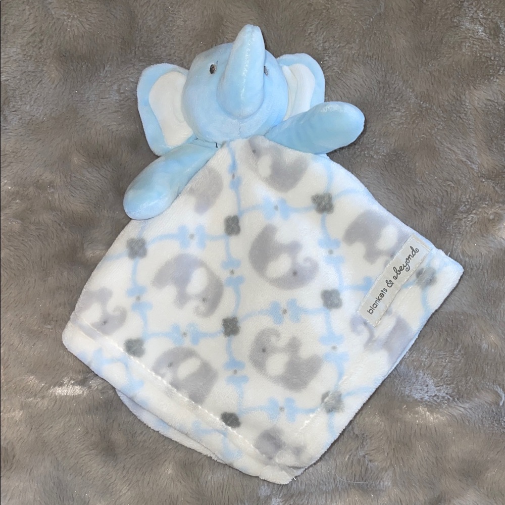 Blankets & Beyond Elephant Lovey Security Blanket – Soft Plush Baby Comfort Toy